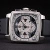 Tag Heuer Monaco Black-Green Perforated Leather Strap White Dial 80306 - Image 5