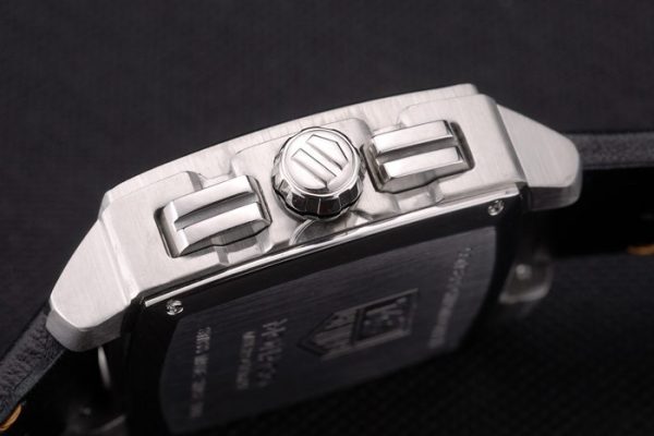 Tag Heuer Monaco Mikrograph Black Leather Strap Black Dial 7923 - Image 2