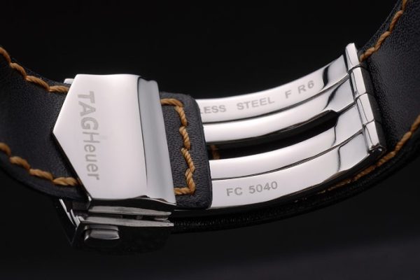 Tag Heuer Monaco Mikrograph Black Leather Strap Black Dial 7923 - Image 9