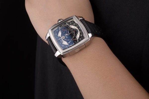 Tag Heuer Monaco Mikrograph Black Leather Strap Black Dial 7924 - Image 4