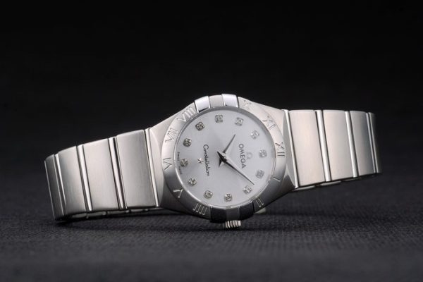 Swiss Lady Omega Constellation Stainless Steel Bracelet Silver Dial 80290 - Image 3