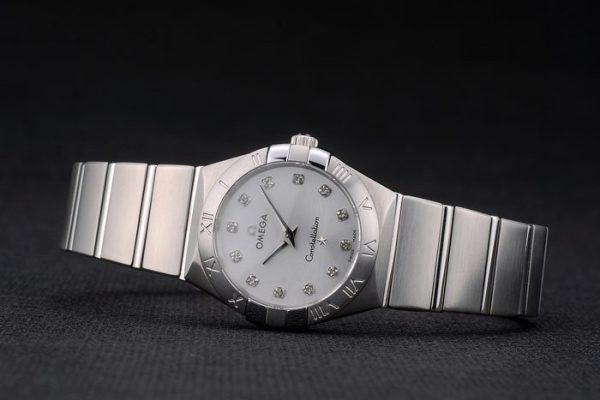 Swiss Lady Omega Constellation Stainless Steel Bracelet Silver Dial 80290 - Image 4