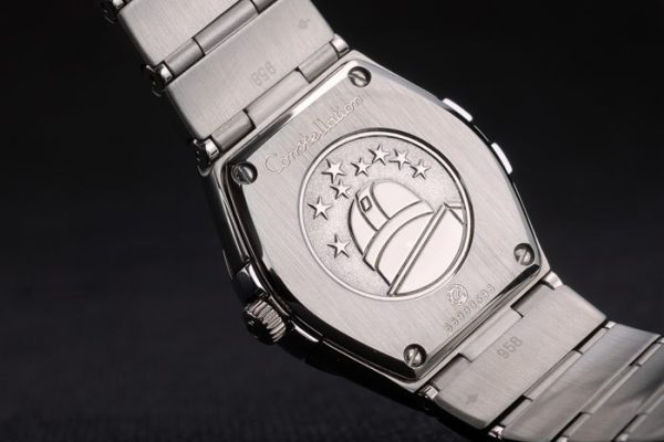 Swiss Lady Omega Constellation Crystal Encrusted Bezel Silver Dial 80291 Radial - Image 7