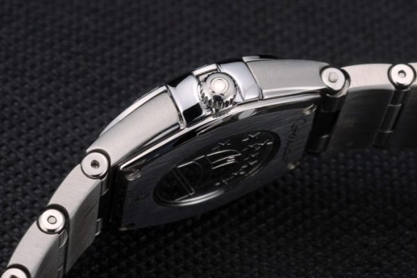 Swiss Lady Omega Constellation Crystal Encrusted Bezel Silver Dial 80291 Radial - Image 8