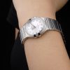 Swiss Lady Omega Constellation Crystal Encrusted Bezel Silver Dial 80291 Radial - Image 9