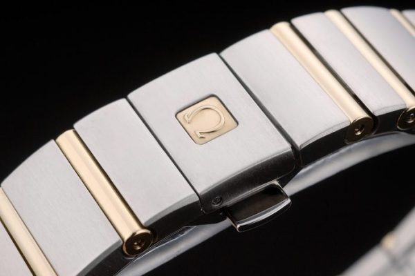 Swiss Lady Omega Constellation Golden Dial Stainless Steel Bracelet 80292 - Image 5
