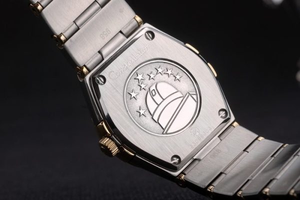 Swiss Lady Omega Constellation Golden Dial Stainless Steel Bracelet 80292 - Image 7