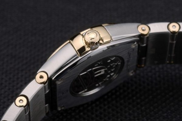 Swiss Lady Omega Constellation Golden Dial Stainless Steel Bracelet 80292 - Image 8