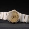 Swiss Lady Omega Constellation Crystal Encrusted Bezel Golden Dial 80293 - Image 4