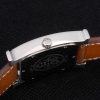 Hermes Heure H Stainless Steel Diamond Encrusted Bezel Tan Leather Strap White Dial 80232 - Image 8