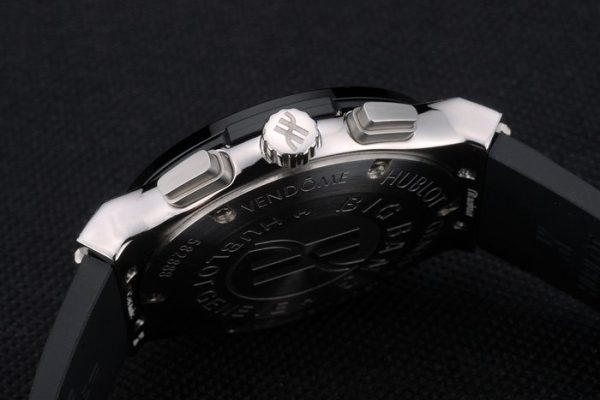Hublot Big Bang Black Rubber Strap White Checkered Dial 80196 - Image 8