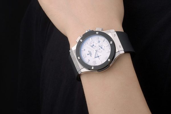 Hublot Big Bang Black Rubber Strap White Checkered Dial 80196 - Image 9