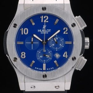 Hublot Big Bang Black Rubber Strap Blue Checkered Dial 80199