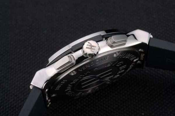 Hublot Big Bang Black Rubber Strap Blue Checkered Dial 80199 - Image 8